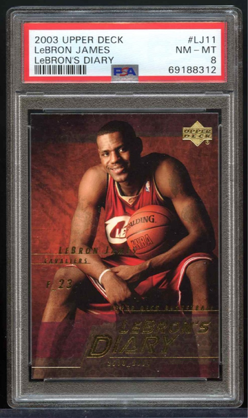 2003 Upper Deck LeBron James "LeBron's Diary" #LJ11 - PSA 8 NM-MT