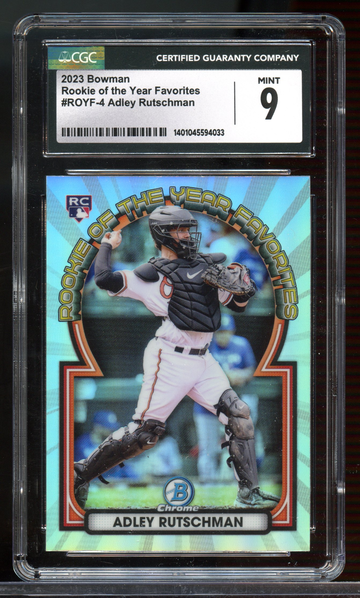 2023 Bowman Chrome Adley Rutschman #ROYF-4 CGC 9 MINT Rookie of the Year Favs