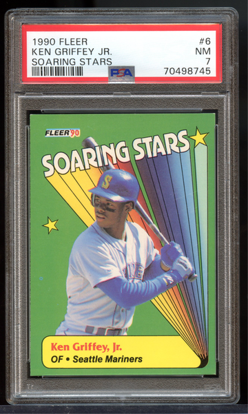 1990 Fleer Soaring Stars #6 Ken Griffey Jr. Seattle Mariners PSA 7 NM Hall of Fame