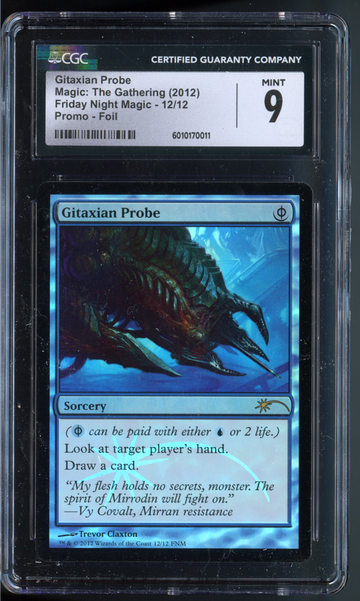 2012 MTG Gitaxian Probe FNM PROMO FOIL CGC 9 MINT Friday Night Magic #12/12