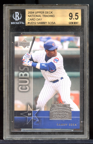 2004 Upper Deck Sammy Sosa #UD12 BGS 9.5 GEM MINT National Trading Card Day