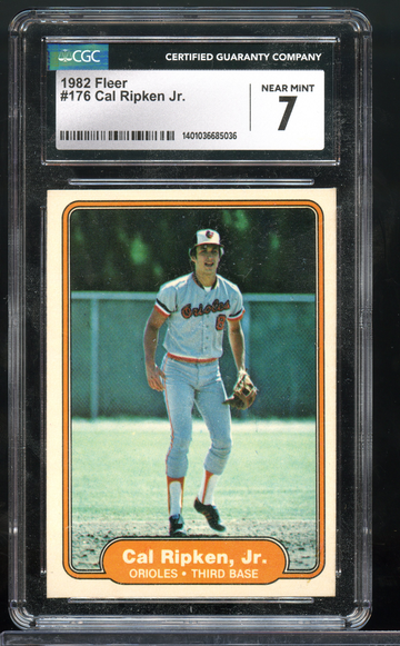 1982 Fleer Cal Ripken Jr. #176 ROOKIE RC CGC 7 NM Baltimore Orioles HOF