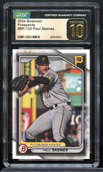 2024 Bowman Prospects Paul Skenes #BP-125 CGC 10 PRISTINE Rookie Card GOLD LABEL