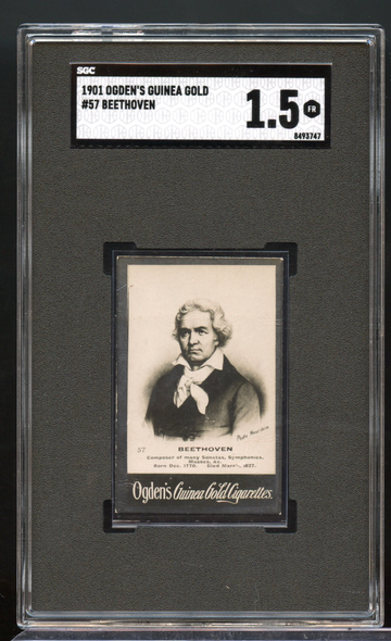 1901 Ogden's Ltd. Guinea Gold #57 Ludwig Van Beethoven - SGC 1.5 FAIR