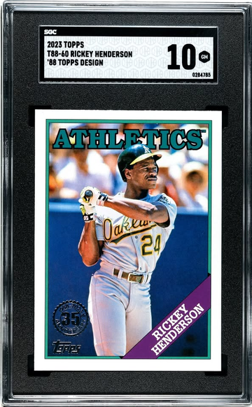 2023 Topps Rickey Henderson #T88-60 - 35th Anniversary - SGC 10 GEM MINT