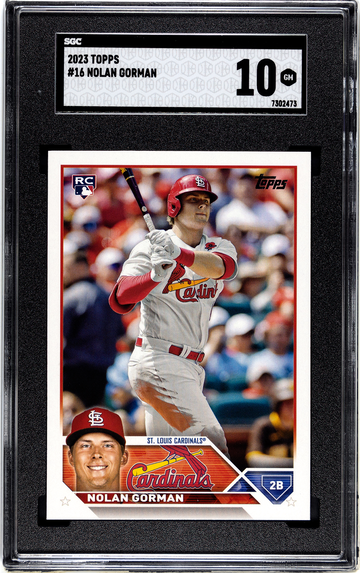 2023 Topps Series 1 Nolan Gorman #16 - SGC 10 GEM MINT Rookie Card