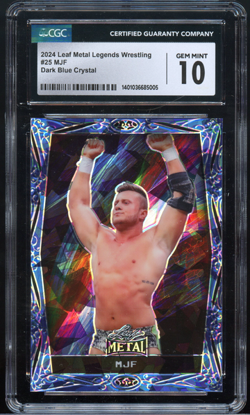 2024 Leaf Metal Legends MJF #25 DARK BLUE CRYSTAL CGC 10 GEM MINT /4 RARE AEW