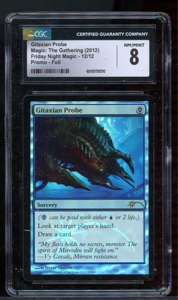 MTG Gitaxian Probe FNM Promo Foil - CGC 8 NM/Mint - Magic 2012 - Friday Night Magic