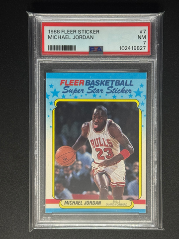 Michael Jordan 1988 Fleer Sticker PSA 7