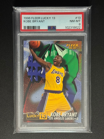 Kobe Bryant 1996 Fleer Lucky 13 PSA 8