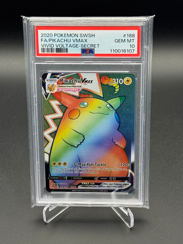 Pikachu 2020 Vivid Voltage Vmax Rainbow PSA 10