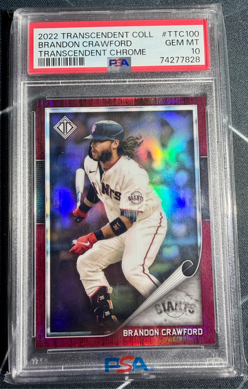 2022 transcendent chrome /4 Brandon Crawford PSA 10