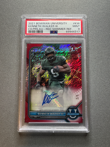 2021 Bowman University Chrome Prospect Autograph /5 Kenneth Walker III BCPA-KW Seattle Seahawks