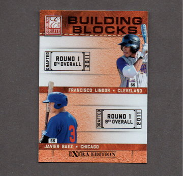 2011 Elite Extra Edition Building Blocks #2 Francisco Lindor Javier Baez RC