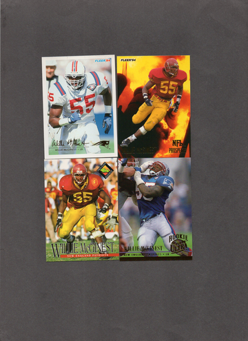Lot of (4) 1994 Willie McGinest Rookies RC