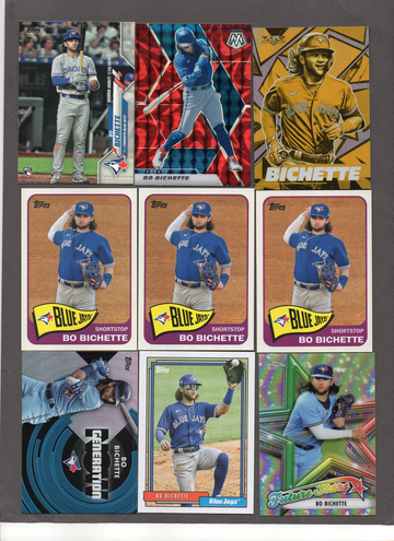 Lot of (31) Bo Bichette Baseball Cards including 2020 Topps U1 RC Rookie