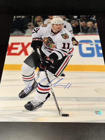John Madden Signed Autographed 11x14 Photo NHL Blackhawks PSA/DNA COA