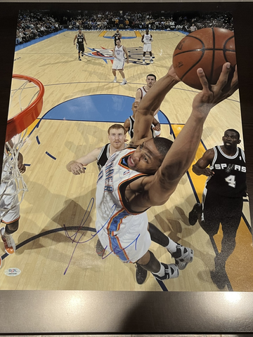 Russell Westbrook Signed Autographed 16x20 Photo OKC Thunder MVP PSA/DNA COA