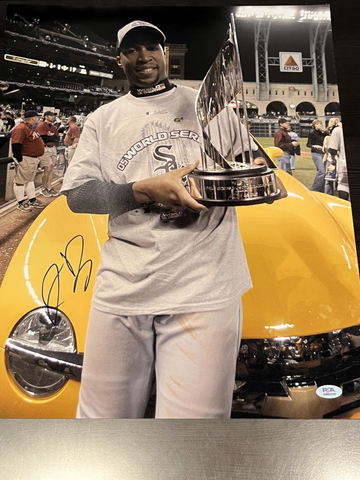 Jermaine Dye Signed Autographed 16x20 Photo White Sox PSA/DNA COA