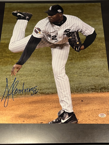 Jose Contreras Signed Autographed 16x20 Photo White Sox PSA/DNA COA