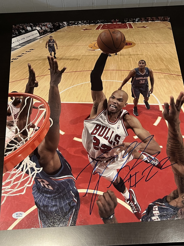 Taj Gibson Signed Autographed 16x20 Photo Bulls PSA/DNA COA