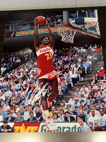 Dominique Wilkins Signed Autographed 16x20 Photo Hawks PSA/DNA COA
