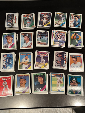 1988 Topps Baseball Near Complete Set 577/792 No Duplicates
