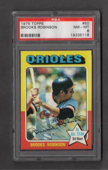 1975 Topps #50 Brooks Robinson PSA 8 HOF