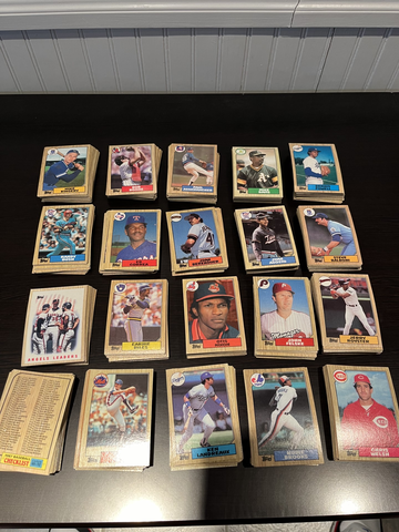 1987 Topps Baseball Near Complete Set 682/792 No Duplicates