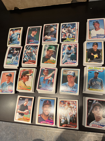 1989 Topps Baseball Near Complete Set 599/792 No Duplicates