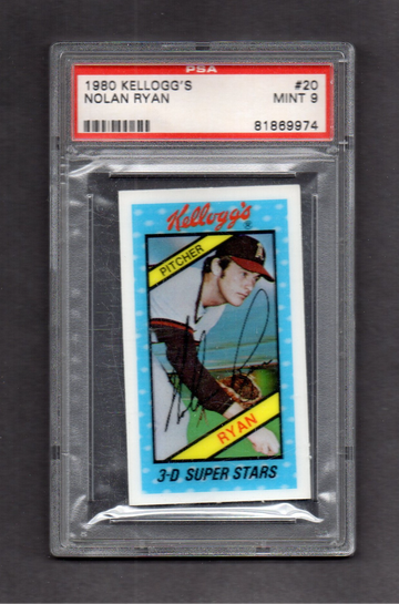 1980 Kelloggs 3D Super Stars #20 Nolan Ryan PSA 9