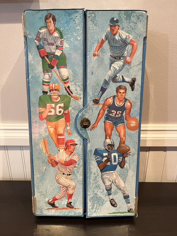 Vintage 1970's All-Star Sports Card Locker Style Storage Case Box