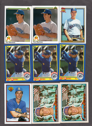1989-91 Tino Martinez Rookie RC Lot (16) Nice Variety Yankees Mariners