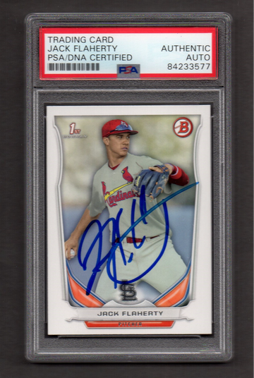 Jack Flaherty Signed Autographed 2014 Bowman Draft #30 PSA DNA COA RC