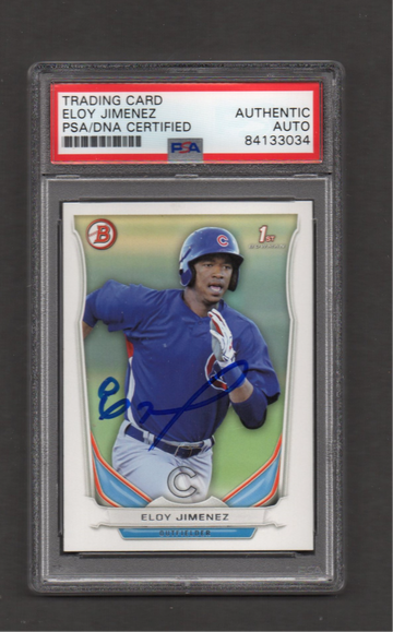 Eloy Jimenez Signed Autographed 2014 Bowman Draft #33 PSA DNA COA RC