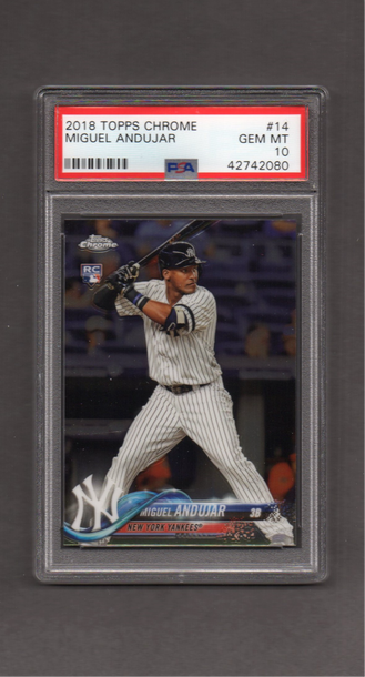 2018 Topps Chrome #14 Miguel Andujar PSA 10 RC