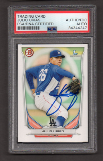 Julio Urias Signed Autographed 2014 Bowman Prospects #6 PSA DNA COA RC