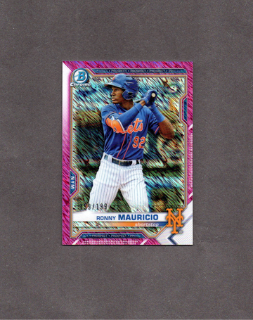 2021 Bowman Chrome Fuchsia Shimmer Refractor #23 Ronny Mauricio /199