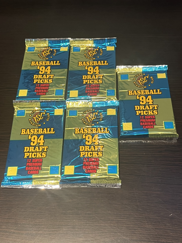 Lot of (5) 1994 Topps Stadium Club Draft Picks Unopened Packs