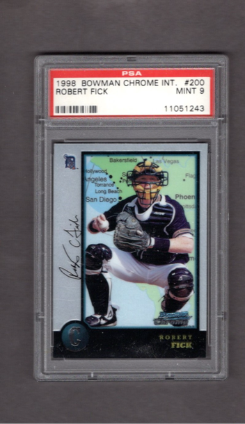 1998 Bowman Chrome International #200 Robert Fick PSA 9