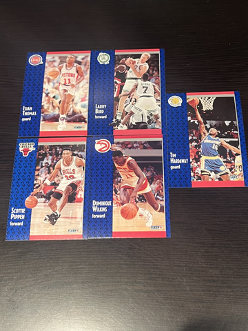 1991-92 Fleer Basketball Near Complete Set 1-240 Missing Michael Jordans