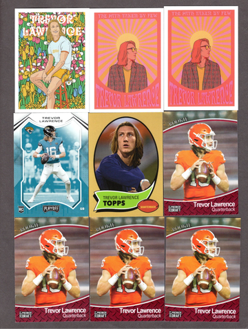 Lot of (23) Trevor Lawrence Football Cards - Rookies, Nice Variety Jaguars