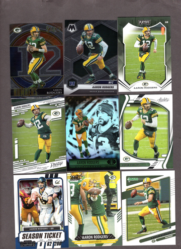 Lot of (25) Aaron Rodgers Football Cards - Inserts, Nice Variety Packers