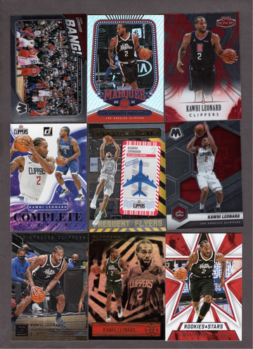 Lot of (15) Kawhi Leonard Basketball Cards - Inserts, Nice Variety Clippers