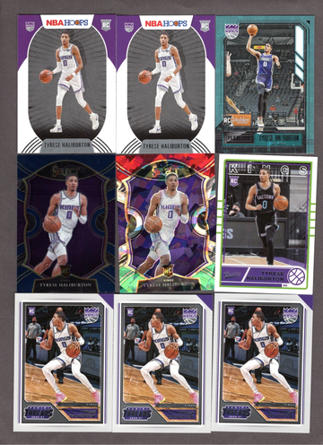 Lot of (18) Tyrese Haliburton Basketball Cards - Mostly Rookies, Nice Variety