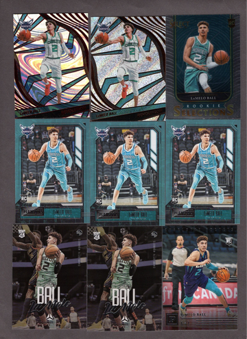 Lot of (31) Lamelo Ball Basketball Cards - Mostly Rookies, Nice Variety Hornets