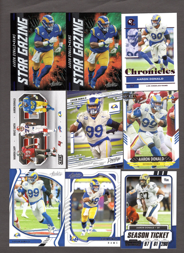 Lot of (15) Aaron Donald Football Cards - Nice Variety Rams