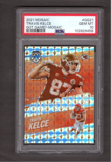 2021 Mosaic Got Game Mosaic #21 Travis Kelce PSA 10 Chiefs