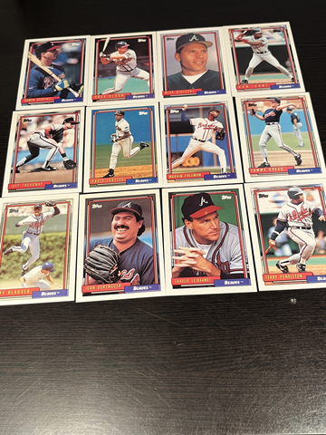 1992 Topps Atlanta Braves Team Set (35) Chipper Jones John Smoltz