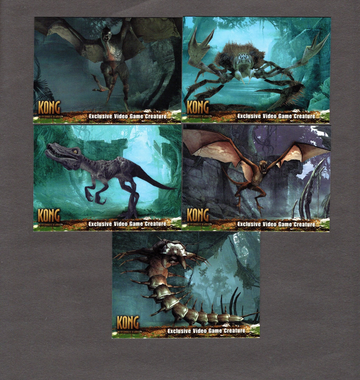2005 Topps King Kong 8th Wonder Exclusive Video Game Creature Insert card SET